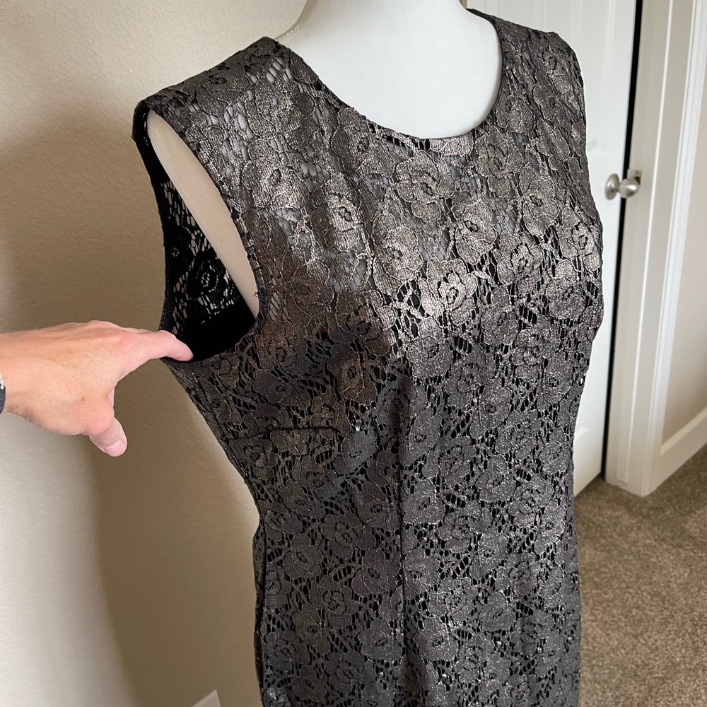 New! White House Black Market Pewter Sleeveless sheath dress